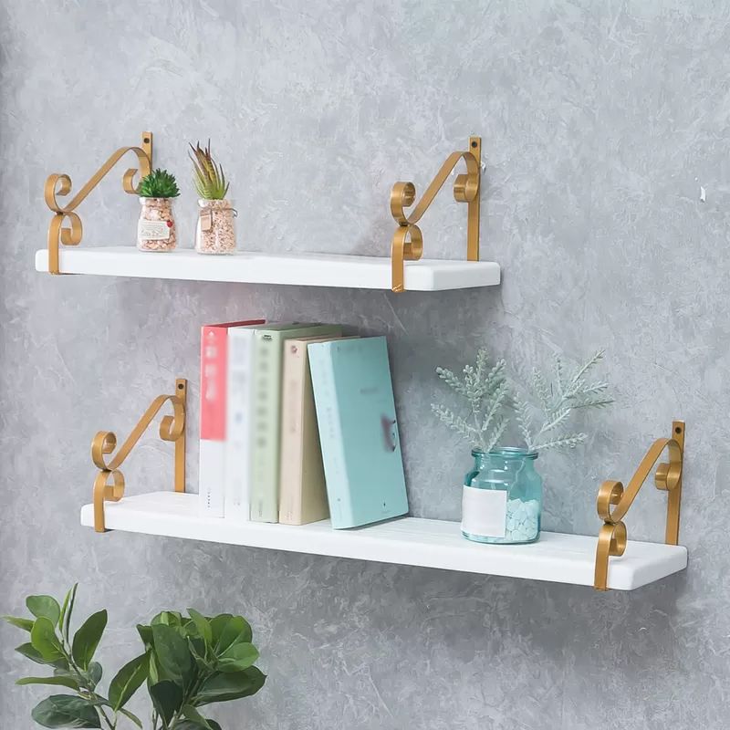 Closed Back Bookshelf Glam Style Wall Mounted Bookcase for Office Home Study Room Clearhalo 'Bookcases' 'furn' 'furn_bookcases' 'Furniture' 'furniture_bookcases' 'Office Furniture' 1200x1200_cd851a8c-aa59-49d0-b4d6-e5bea24f5ffe