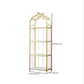 Glam Style Antique Finish Shelf Bookcase Metal Etagere Bookshelf with Shelves
