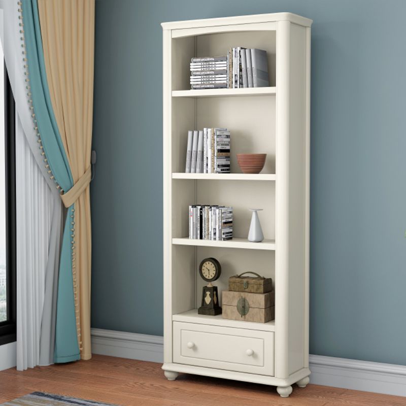 Wood Standard Bookshelf White Contemporary Bookcase with Shelves Clearhalo 'Bookcases' 'furn' 'furn_bookcases' 'Furniture' 'Office Furniture' 1200x1200_cd864da0-4d4b-468e-bde9-28391af8f89f