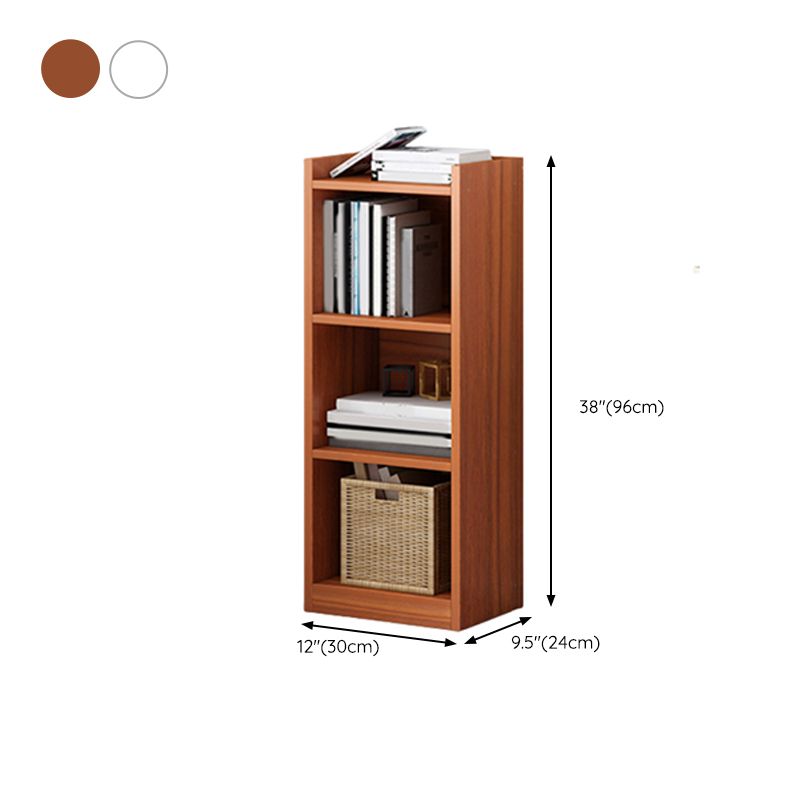 Modern Style Closed Back Bookshelf Engineered Wood Bookcase for Home
