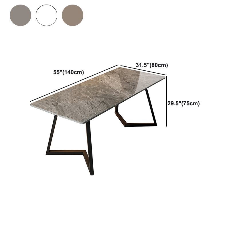 Contemporary Style Sintered Stone Desk Metal Sled Base Office Desk Clearhalo 'furn' 'furn_office_desk' 'Furniture' 'Office Desks' 'Office Furniture' 'office_desk' 1200x1200_cd86f0b9-c9ca-418e-8b63-25536058d3bf
