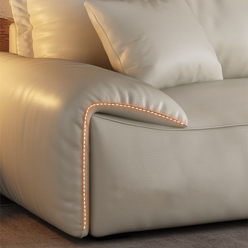 Contemporary Solid Color Pillow Top Arm Sofa For Living Room