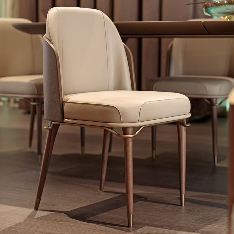 Contemporary Style Microfiber Leather Chair Parsons Dining Chair for Home Clearhalo ' kitchen&dining_furn' 'Dining Chairs' 'Dining Tables & Seating' 'dining_chair' 'furn' 'furn_dining_chair' 'Furniture' 'furniture_dining_chair' 'Kitchen & Dining Furniture' 'kitchen' 1200x1200_cd8936d5-c918-4561-a125-2571b4cbd61d