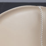 Upholstered Armless Dining Chairs Modern Faux Leather Side Chair