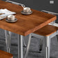 Industrial Wooden Dining Room Set with Rectangle Table and Iron Base Kitchen Table Set Clearhalo 'Dining Room Sets' 'Dining Tables & Seating' 'dining_room_set' 'furn' 'furn_dining_room_set' 'Furniture' 'furniture_dining_room_set' 'Kitchen & Dining Furniture' 'kitchen&dining_furn' 'kitchen' 1200x1200_cd89ee74-e251-4ec7-8d64-81539658d705