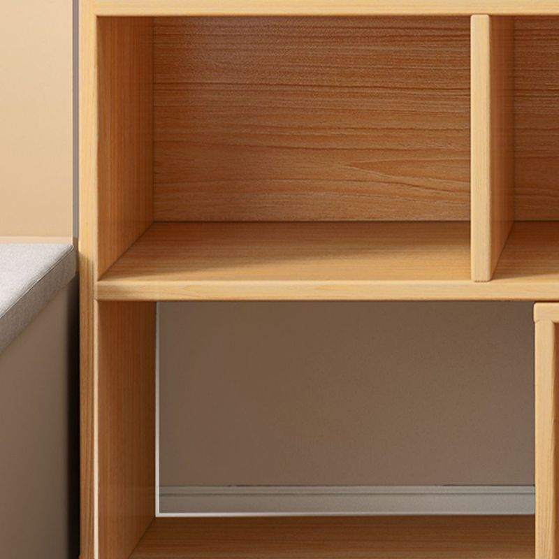 Engineered Wood Standard Bookshelf Contemporary Closed Back with Shelves