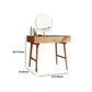 Scandinavian Makeup Vanity Table with Mirror and Stool for Bedroom