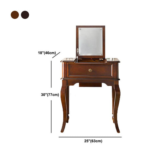 Traditional Flip-Top Vanity Dressing Table Wooden Makeup Vanity Set Clearhalo 'Bedroom Furniture' 'furn' 'furn_makeup_vanities' 'Furniture' 'Makeup Vanities' 'makeup_vanities' 1200x1200_cd8b2f66-abc3-4370-91c9-c82fecf4877b