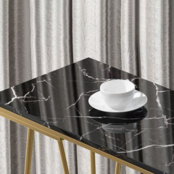 Tavolo da bar rettangolo in stile glam in finta tavolo da vino a 4 gambe