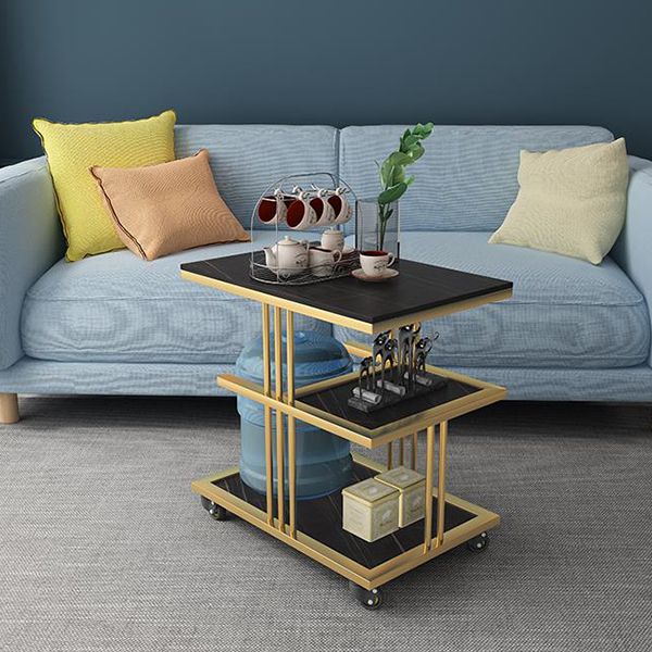 24.41" Tall Contemporary Style Side End Table Storage End Table