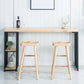 Industrial Bar Table Set 1/3 Pieces Solid Wood Bar Stool and Table Set