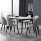 4 Legs Dining Site Table Contemporary Style Stone Dinette Table for Home Clearhalo ' dining_table' 'Dining Tables & Seating' 'Dining Tables' 'furn' 'furn_dining_table' 'Furniture' 'furniture_dining_table' 'Kitchen & Dining Furniture' 'kitchen&dining_furn' 'kitchen' 'kitchen_dining_table' 1200x1200_cd8f018d-f509-4f7c-b48b-aa2541d6e166