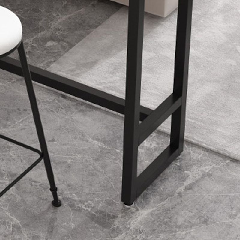 Contemporary Bar Table 42-inch Height Stone Top Bistro Table with Pedal Clearhalo 'Bar Furniture' 'Bar Tables' 'bar_tables' 'furn' 'furn_bar_tables' 'Furniture' 'Kitchen & Dining Furniture' 1200x1200_cd8f9136-13de-4f8a-88b5-a76069015460
