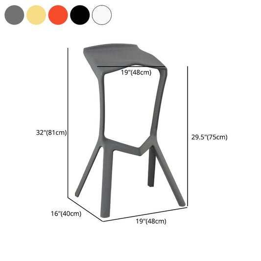 Contemporary Stackable Counter Stools Colorful Indoor Geometric Bar Stool, 1 Piece Clearhalo 'Bar Furniture' 'Bar Stools' 'bar_stools' 'furn' 'furn_bar_stools' 'furniture_bar_stools' 'Kitchen & Dining Furniture' 'kitchen&dining_furn' 'kitchen' 'kitchen_furn' Furniture' 1200x1200_cd907354-8e33-4da4-a2c2-0c47ee0f061f