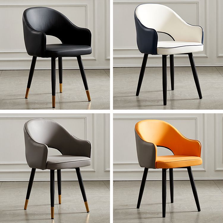 Nordic Style Metal Dining Chairs Dining Open Back Arm Side Chair for Kitchen Clearhalo ' kitchen&dining_furn' 'Dining Chairs' 'Dining Tables & Seating' 'dining_chair' 'furn' 'furn_dining_chair' 'Furniture' 'furniture_dining_chair' 'Kitchen & Dining Furniture' 'kitchen' 1200x1200_cd907aae-9bd3-425b-a0d6-34748157575d