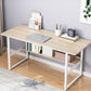 Contemporary Wooden Office Desk Sled Base Rectangular Writing Desk with Steel Legs