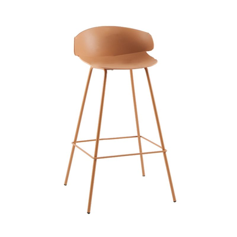 Scandinavian Matte Finish Metal Bar Stool Milk Tea Shop Footrest Stool Clearhalo 'Bar Furniture' 'Bar Stools' 'bar_stools' 'furn' 'furn_bar_stools' 'Furniture' 'furniture_bar_stools' 'Kitchen & Dining Furniture' 1200x1200_cd94be1e-e2ab-4de2-96ec-e29fa73fe366