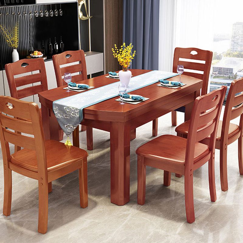 Drop-Leaf Dining Table Contemporary 4 Legs Dining Room Table Clearhalo 'Dining Tables & Seating' 'Dining Tables' 'dining_table' 'furn' 'furn_dining_table' 'Furniture' 'Kitchen & Dining Furniture' 1200x1200_cd9590be-1ef7-4a14-94ba-50b8ce7b0fd4