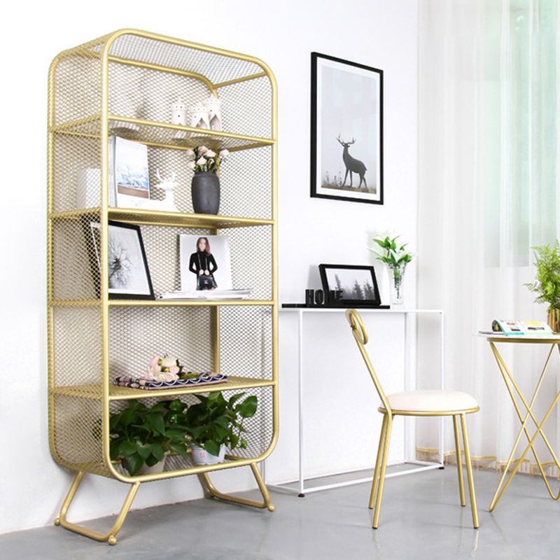 Light Luxury Metal Bookcase Shelf Closed Back Bookcase for Study Room Clearhalo 'Bookcases' 'furn' 'furn_bookcases' 'Furniture' 'Office Furniture' 1200x1200_cd9976c2-d800-4b22-adc6-9fb8564b48ac