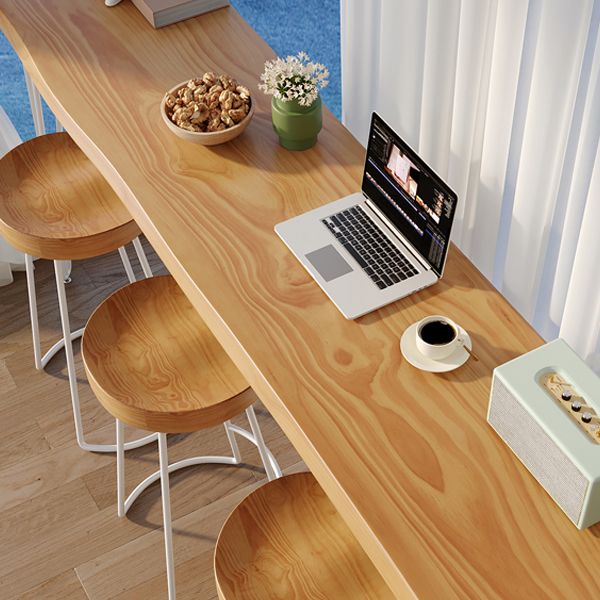 Mesa de bar con base metálica de madera rectangular, mesa de Bar de estilo moderno, para el hogar