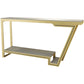 Metal and Slate Rectangular Table Glam Bar Counter Home Bar Table