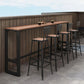 Modern Table Set 1/4/5 Pieces Bar Rectangle Bar Table with Metal High Stools for Kitchen Clearhalo 'Bar Furniture' 'furn' 'furn_home_bar_bar_sets' 'Furniture' 'Home Bars & Bar Sets' 'home_bar_bar_sets' 'Kitchen & Dining Furniture' 1200x1200_cd9def97-bfd8-4ee4-8307-6c1f4f3e54c4