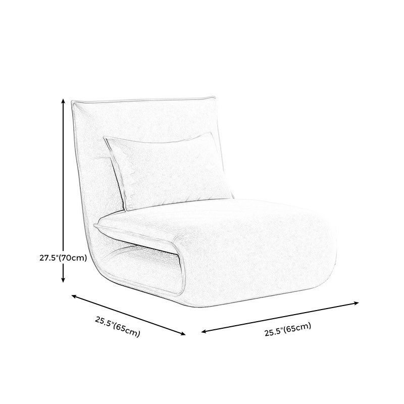 Chaise convertible en lin 25,6 "L x 25,6" W x 27,5 "H Chaise pour le salon