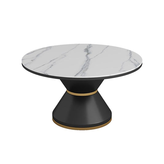 Glam 1/5/7 Pieces Dining Set Round Stone Dining Table for Dining Room Clearhalo 'Dining Room Sets' 'Dining Tables & Seating' 'dining_room_set' 'furn' 'furn_dining_room_set' 'Furniture' 'furniture_dining_room_set' 'Kitchen & Dining Furniture' 1200x1200_cd9eb3fb-656a-4518-b277-29219fe01ba1
