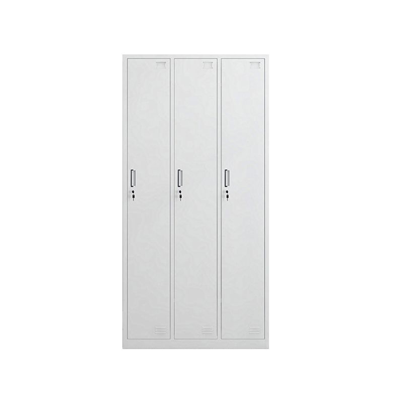 Modern Style Wardrobe White Metal Wardrobe Closet with Locks