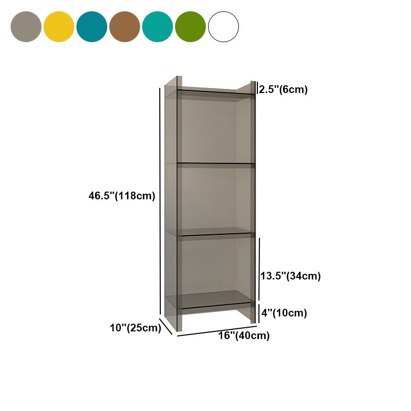 Glam Style Acrylic Standard Bookcase Vertical Closed Back Bookshelf Clearhalo 'Bookcases' 'furn' 'furn_bookcases' 'Furniture' 'furniture_bookcases' 'Office Furniture' 1200x1200_cd9fcd6b-9069-4c07-ab58-55a3daa90d74