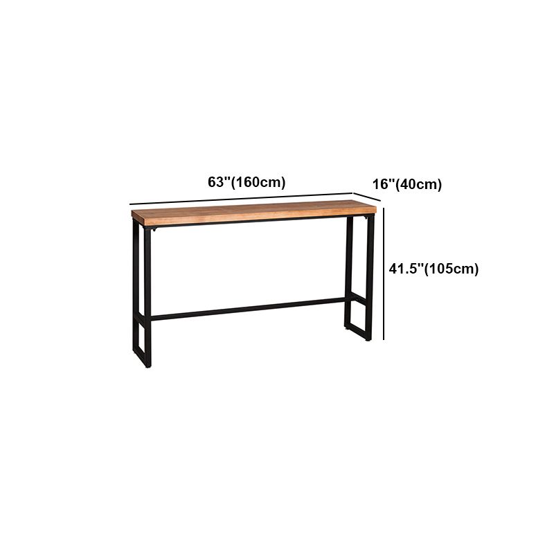Modern Style Bar Table Solid Wood and Iron Brown Coffee Shop Bar Table Clearhalo 'Bar Furniture' 'Bar Tables' 'bar_tables' 'furn' 'furn_bar_tables' 'Furniture' 'furniture_bar_tables' 'Kitchen & Dining Furniture' 'kitchen&dining_furn' 'kitchen' 1200x1200_cda0070c-aaa9-450c-bd47-4c74fa81e1d3