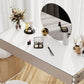 Contemporary Wood/Marble Make-up Vanity With Drawer for Bedroom