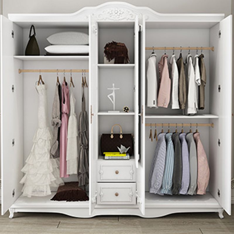 Bedroom Hinged Door Storage Cabinet Manufactured Wood French Country Cabinet with Drawers Clearhalo 'Armoires & Wardrobes' 'armoires_wardrobes' 'Bedroom Furniture' 'furn' 'furn_armoires_wardrobes' 'Furniture' 1200x1200_cda03fe5-4155-4562-9c5b-20c4b7cef5c6