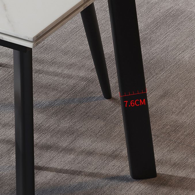 Modern Kitchen Foldable Dining Room Set with Sintered Stone Top and Black Base Dining Furniture Set Clearhalo 'Dining Room Sets' 'Dining Tables & Seating' 'dining_room_set' 'furn' 'furn_dining_room_set' 'Furniture' 'furniture_dining_room_set' 'Kitchen & Dining Furniture' 'kitchen&dining_furn' 'kitchen' 1200x1200_cda0c356-8d25-4758-892c-db24031481a0