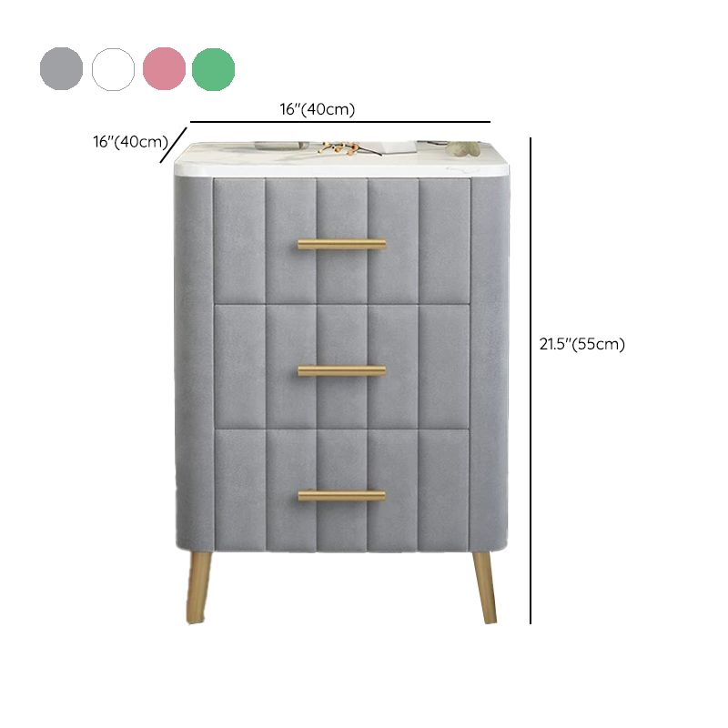 ベッドルーム用のコンテンポラリーナイトテーブルフェイクマーブルベッドナイトスタンド