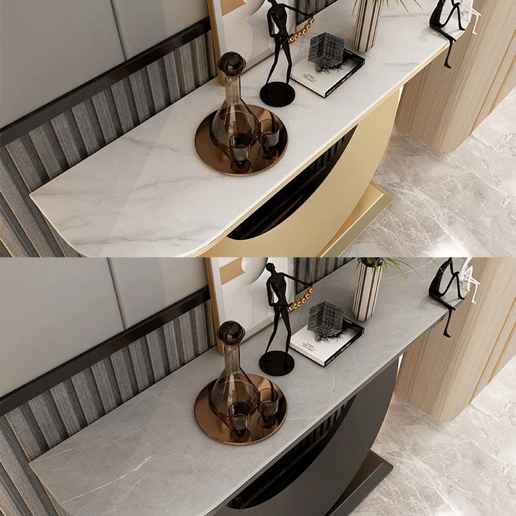 Console glam larga 11,81 pollici Tavolo da 1 tavolo di accento in pietra per sala