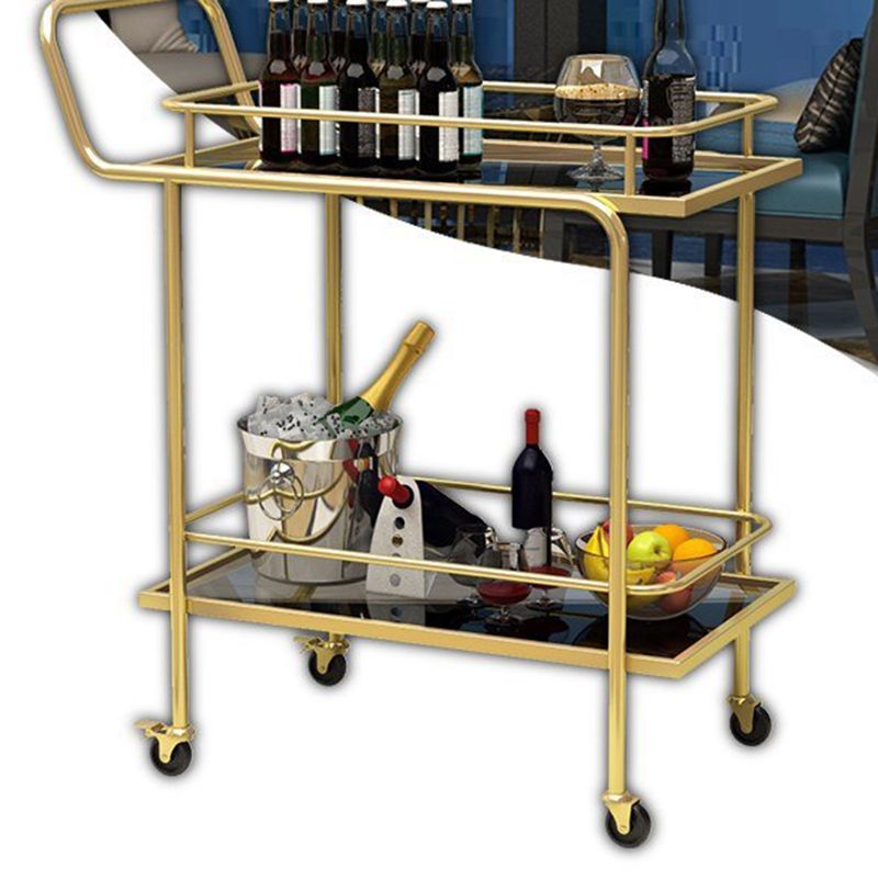 Open Storage Prep Table 27.2"L Modern Home Prep Table with Casters