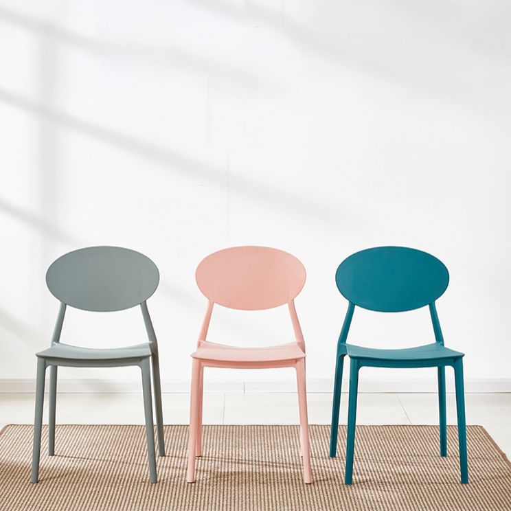 Plastic Stackable Dining Side Chair Open Back Armless Dining Chairs (Set of 4) Clearhalo ' kitchen&dining_furn' 'Dining Chairs' 'Dining Tables & Seating' 'dining_chair' 'furn' 'furn_dining_chair' 'Furniture' 'furniture_dining_chair' 'Kitchen & Dining Furniture' 'kitchen' 1200x1200_cda47d15-5edb-4b10-a5a7-52c57037ac60
