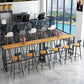 1/7 Pieces Indoor Bar Table Set Industrial Wooden Bar Table and Stools with Footrest Clearhalo 'Bar Furniture' 'furn' 'furn_home_bar_bar_sets' 'Furniture' 'Home Bars & Bar Sets' 'home_bar_bar_sets' 'Kitchen & Dining Furniture' 1200x1200_cda57822-2abf-448f-9331-24bc02008c33