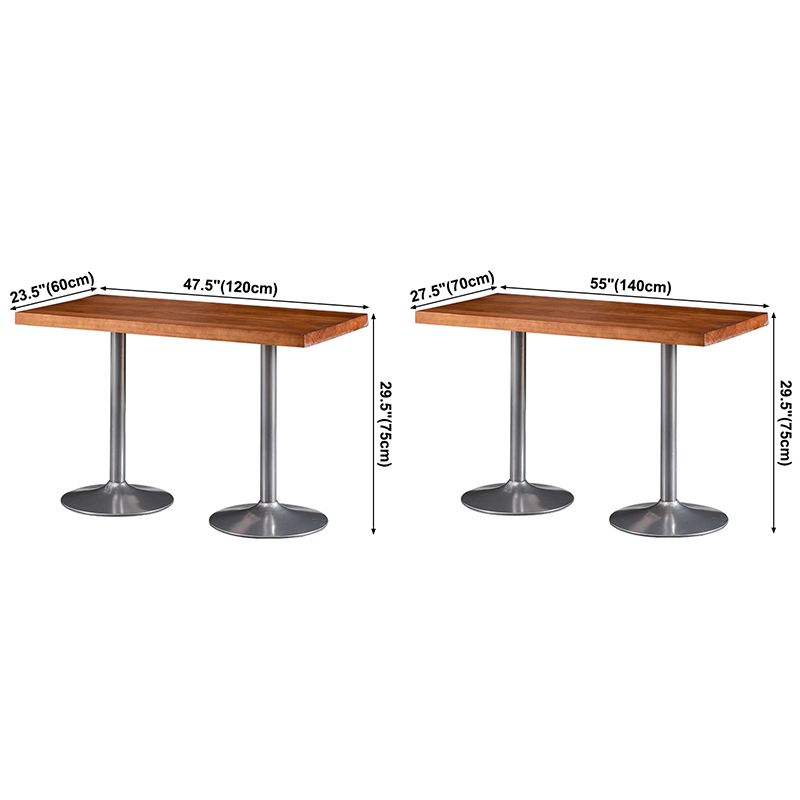 Industrial Style Solid Wood Dining Table Brown Table with Metal Base for Dinning Room Clearhalo ' dining_table' 'Dining Tables & Seating' 'Dining Tables' 'furn' 'furn_dining_table' 'Furniture' 'furniture_dining_table' 'Kitchen & Dining Furniture' 'kitchen&dining_furn' 'kitchen' 'kitchen_dining_table' 1200x1200_cda6a856-36c3-4f3c-a288-2ffcef867719