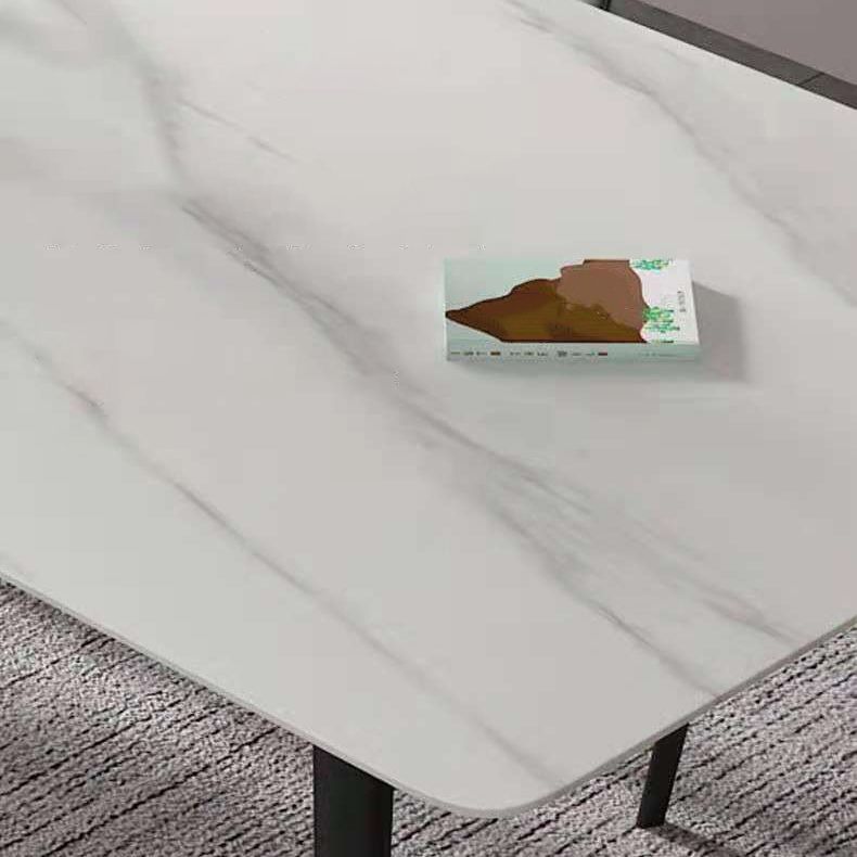 Industrial Style Home Sintered Stone Dining Table Rectangle Table with Metallic Base Clearhalo ' dining_table' 'Dining Tables & Seating' 'Dining Tables' 'furn' 'furn_dining_table' 'Furniture' 'furniture_dining_table' 'Kitchen & Dining Furniture' 'kitchen&dining_furn' 'kitchen' 'kitchen_dining_table' 1200x1200_cda75e49-45ed-4033-af4b-c7114eabfa1e