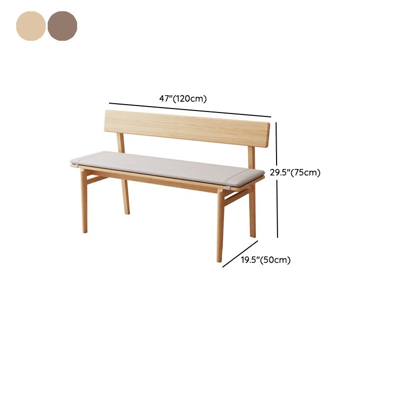 Rectangle Backrest Restaurant Bench Modern Seating Bench with Upholstered