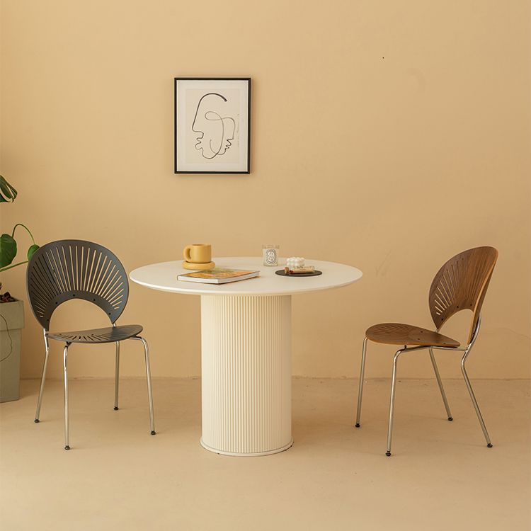 Metal Kitchen and Dining Room Chair Open Back Dining Side Black and Silver Chair Clearhalo 'Dining Chairs' 'Dining Tables & Seating' 'dining_chair' 'furn' 'furn_dining_chair' 'Furniture' 'furniture_dining_chair' 'Kitchen & Dining Furniture' 1200x1200_cda827d8-464d-4f95-9d34-3119d60a0380