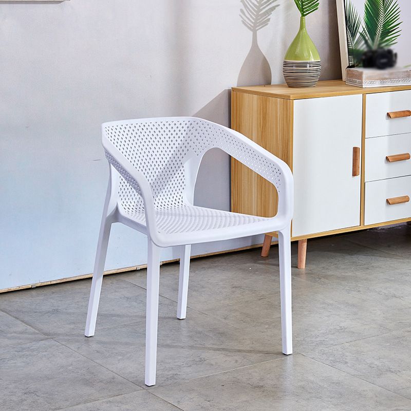 Plastic Scandinavian Dining Kitchen Room Arm Chair Solid Back Chair Clearhalo ' kitchen&dining_furn' 'Dining Chairs' 'Dining Tables & Seating' 'dining_chair' 'furn' 'furn_dining_chair' 'Furniture' 'furniture_dining_chair' 'Kitchen & Dining Furniture' 'kitchen' 1200x1200_cda8e42d-afdb-4839-a994-4d327f9df9a3