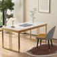 Glam Stone Writing Desk Rechthoekige kantoorbureau met metalen benen