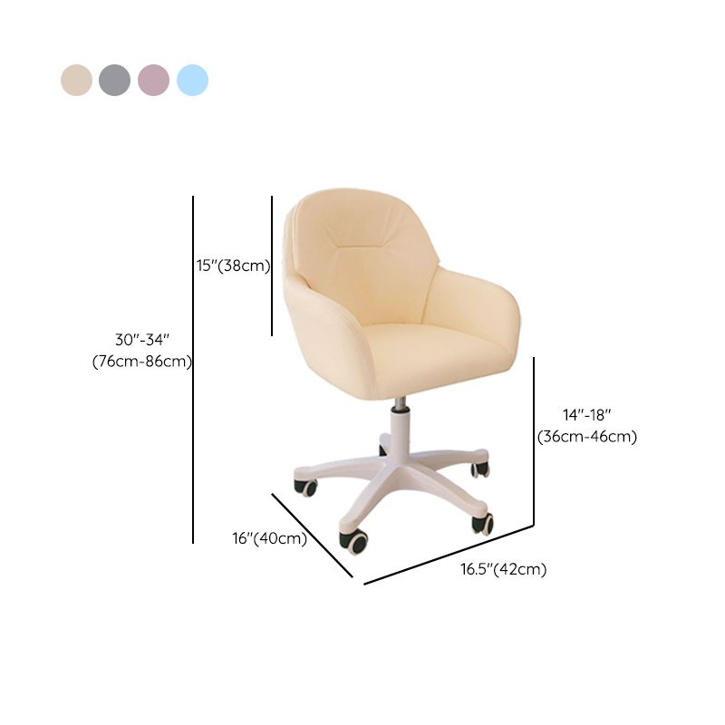 Modern Office Chair No Distressing Armless Ergonomic Chair with Wheels