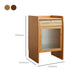 Solid Wood 31.1 " Hall Modern 1 - Door Glass Paned Accent Cabinet