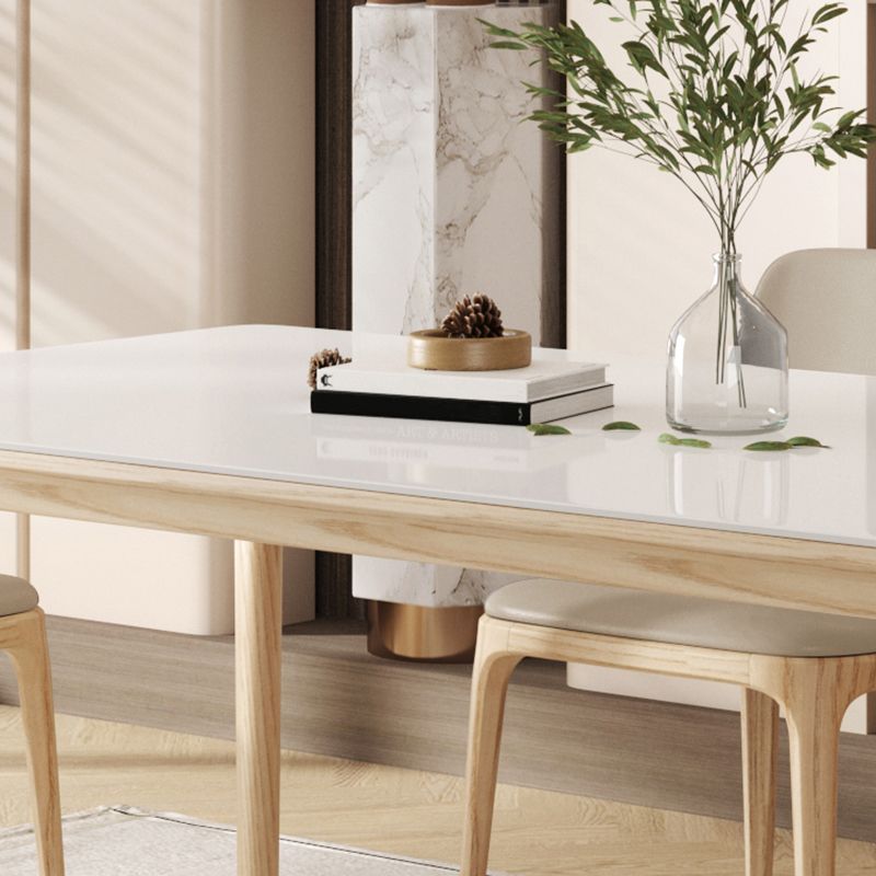 Contemporary Furniture Rectangle Stone Dining Room Table for Kitchen Clearhalo 'Dining Tables & Seating' 'Dining Tables' 'dining_table' 'furn' 'furn_dining_table' 'Furniture' 'Kitchen & Dining Furniture' 1200x1200_cdb23f3e-b978-4d77-9b5d-d2ac93af7464