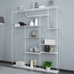 White and Black Etagere Bookshelf Modern Iron Open Bookshelf Clearhalo 'Bookcases' 'furn' 'furn_bookcases' 'Furniture' 'furniture_bookcases' 'Office Furniture' 1200x1200_cdb2ba16-c4c5-446b-868e-f68e73c581b5