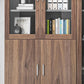 Hedendaagse ingenieur Wood Bookshelf Gesloten Back Case met deur voor thuiskantoor